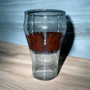 Vintage Large Coke Glass Super Cola Tumbler 1970s Soda Pop 1 Quart Pepsi Cola Ad
